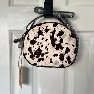 Tony Lama Hair On Canteen Crossbody Purse